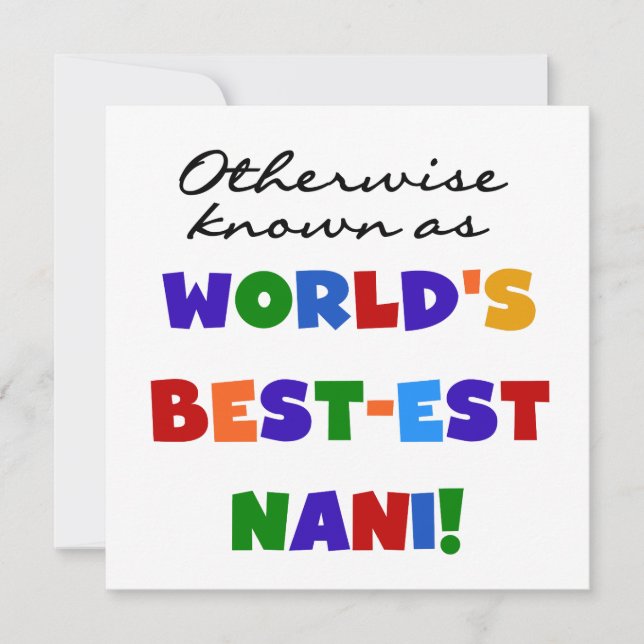 Otherwise Known as Best-est Nani Tshirts and GIfts (Front)