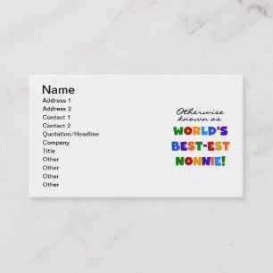 Otherwise Known as Best-est Nonnie Gifts Business Card