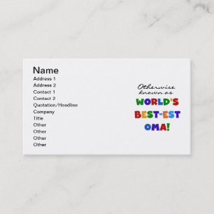 Otherwise Known as Best-est Oma Tshirts and Gifts Business Card