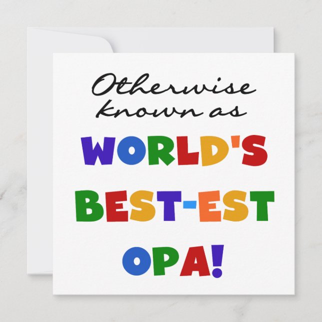 Otherwise Known as Best Opa T-shirts and Gifts (Front)