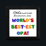 Otherwise Known as Best Opa T-shirts and Gifts Gift Box<br><div class="desc">World's Best Opa T-shirts,  hoodies,  mugs,  cards,  stickers,  keepsakes,  magnets,  and other opa apparel and gifts with bright text that reads "Otherwise known as World's Best-est Opa!".</div>