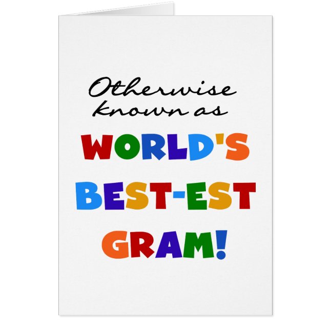 Otherwise Known as World's Best-est Gram Gifts (Front)