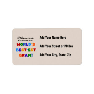 Otherwise Known as World's Best-est Gram Gifts Label