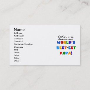 Otherwise Known Best-est Papa Tshirts and Gifts Business Card