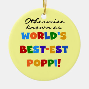 Otherwise Known Best-est Poppi T-shirts and Gifts Ceramic Tree Decoration