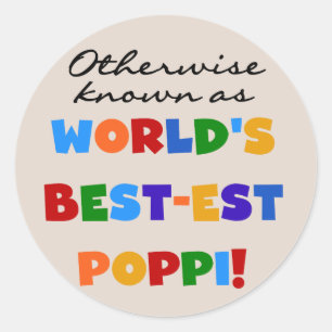 Otherwise Known Best-est Poppi T-shirts and Gifts Classic Round Sticker