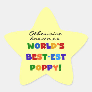 Otherwise Known Best-est Poppy Tshirts and Gifts Star Sticker