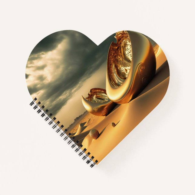 Otherworld Relics – Surreal Desert Sculpture Notebook (Front)