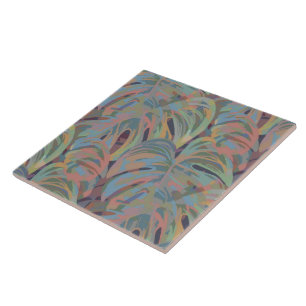 Otherworldly Palms Wallpaper Ceramic Tile