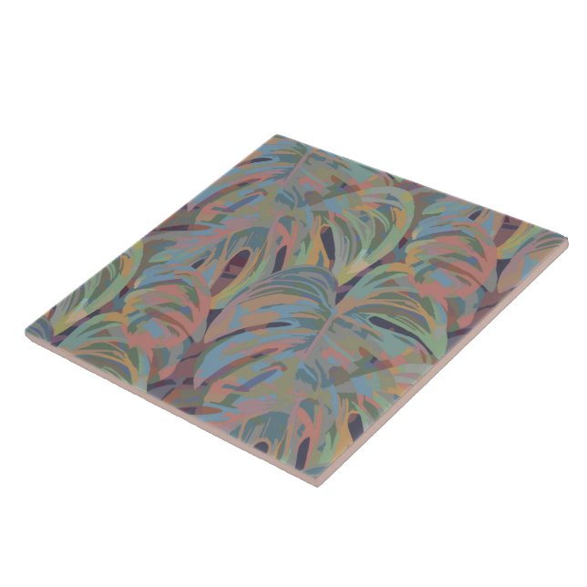 Otherworldly Palms Wallpaper Ceramic Tile (Side)