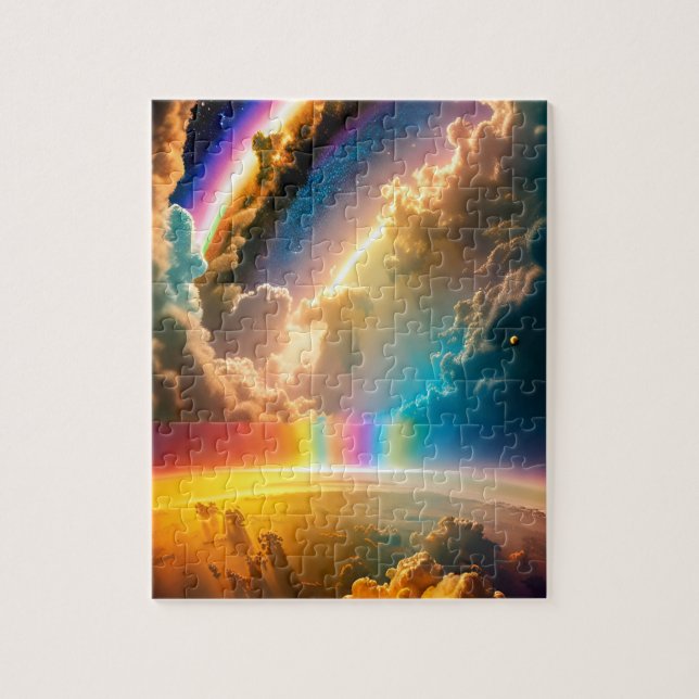 Otherworldly Rainbow Cosmic Magic in Universe Jigsaw Puzzle (Vertical)
