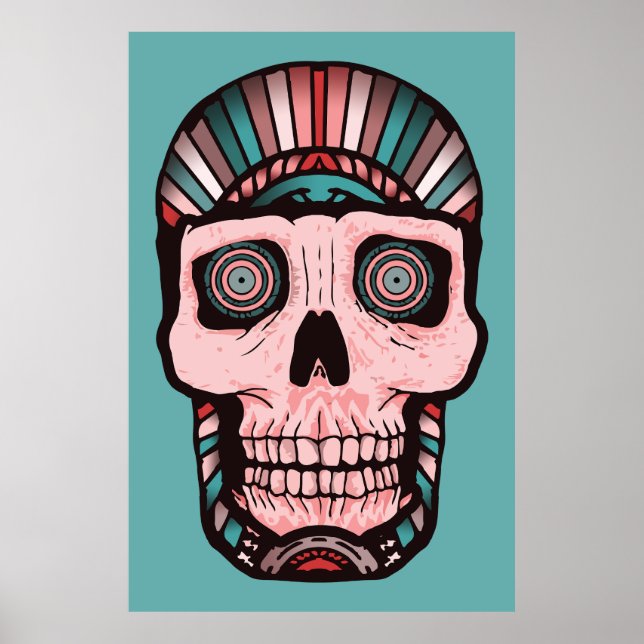 Otherworldly Skull: A Cosmic Reminder Poster (Front)