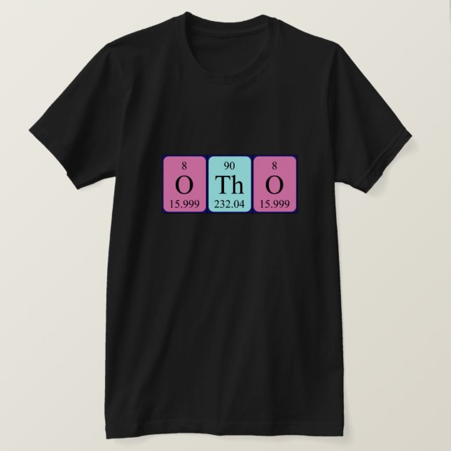 Otho periodic table name shirt (Design Front)