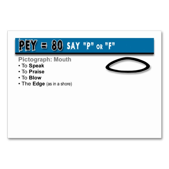 Otiot Flash Cards: 17 of 22 (Back)