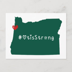 Otis Strong Heart Green Postcard