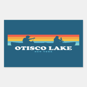 Otisco Lake New York Canoe Rectangular Sticker