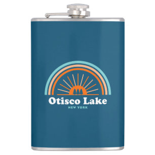 Otisco Lake New York Rainbow Hip Flask