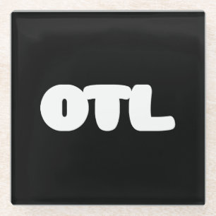 OTL Emoticon ~ Korean Slang Glass Coaster
