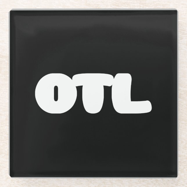 OTL Emoticon ~ Korean Slang Glass Coaster (Front)