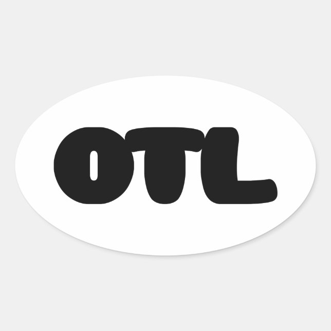 OTL Emoticon ~ Korean Slang Oval Sticker (Front)