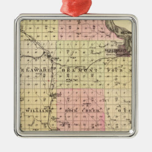 Otoe County, Nebraska Metal Tree Decoration