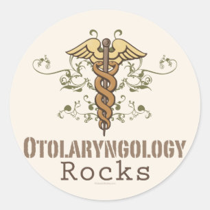 Otolaryngology Rocks Caduceus Stickers
