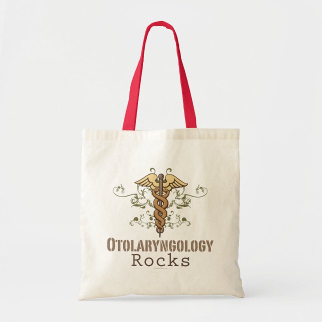 Otolaryngology Rocks Caduceus Tote Bag (Front)