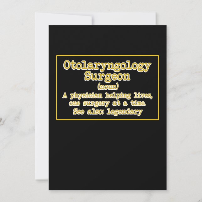 Otolaryngology Surgeon Surgery Medical Doctor Grap Thank You Card (Front)