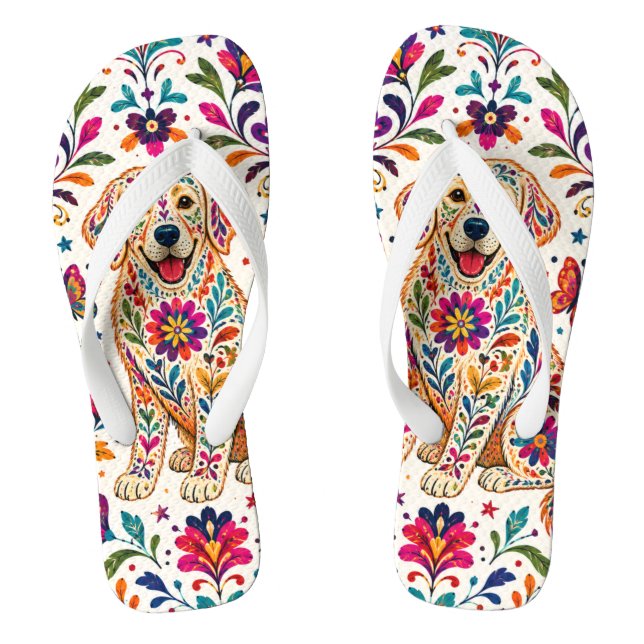 Otomi Art Dog Thongs (Footbed)