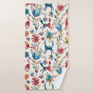 Otomi Inspired Design Bath Towel