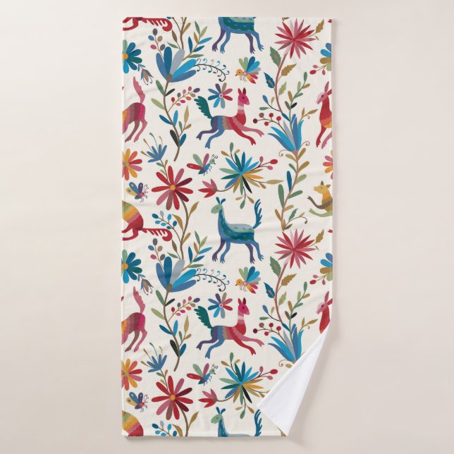 Otomi Inspired Design Bath Towel (Bath Towel)