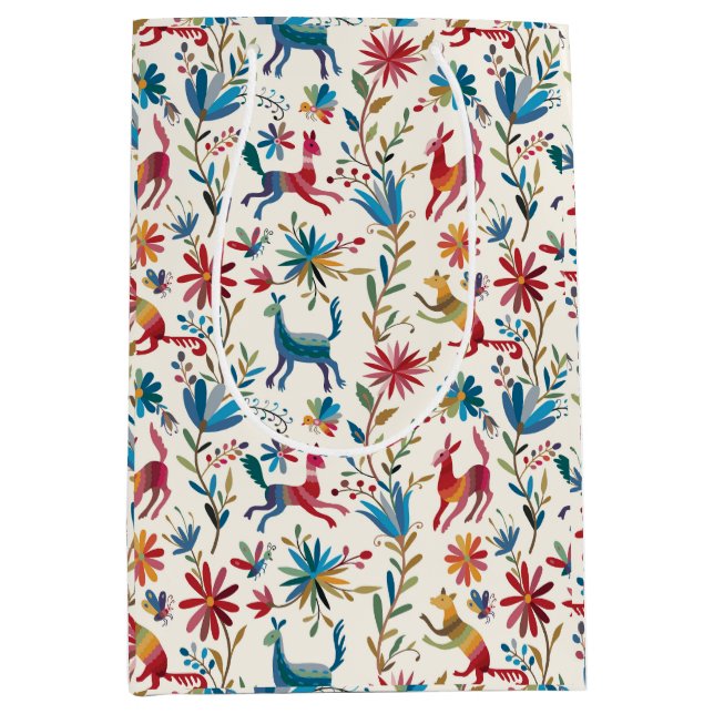 Otomi Inspired Design Medium Gift Bag (Front)