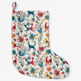 Otomi Inspired Design Small Christmas Stocking