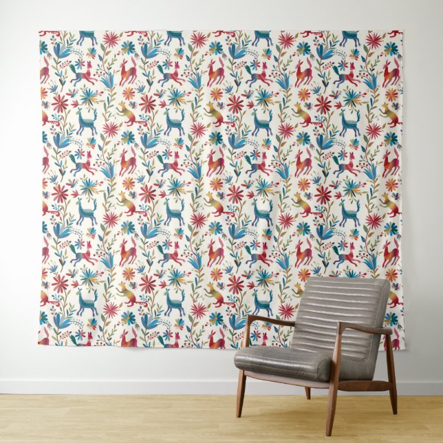 Otomi Inspired Design Tapestry (In Situ (Horizontal))