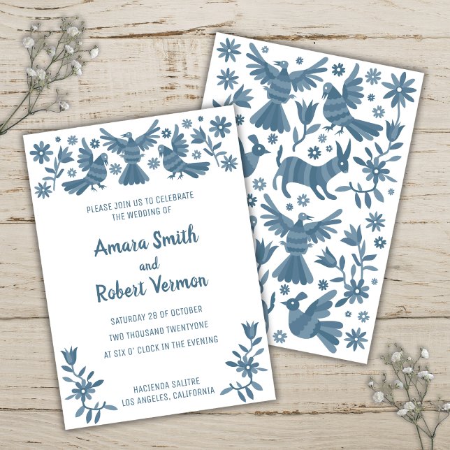 Otomi, MEXICA, BLUE, FLOWERS, BIRDS Announcement (Creator Uploaded)