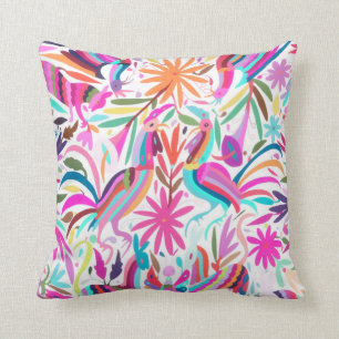 Otomi, pink/orchid/aqua cushion
