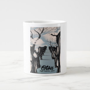 Otsu, japan, Blossom trees travel poster Large Coffee Mug