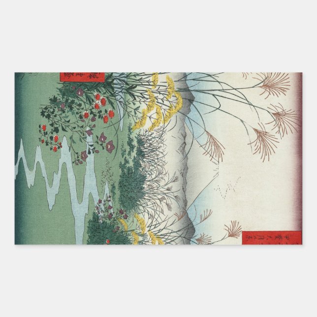 Otsuki fields in Kai Province Rectangular Sticker (Front)