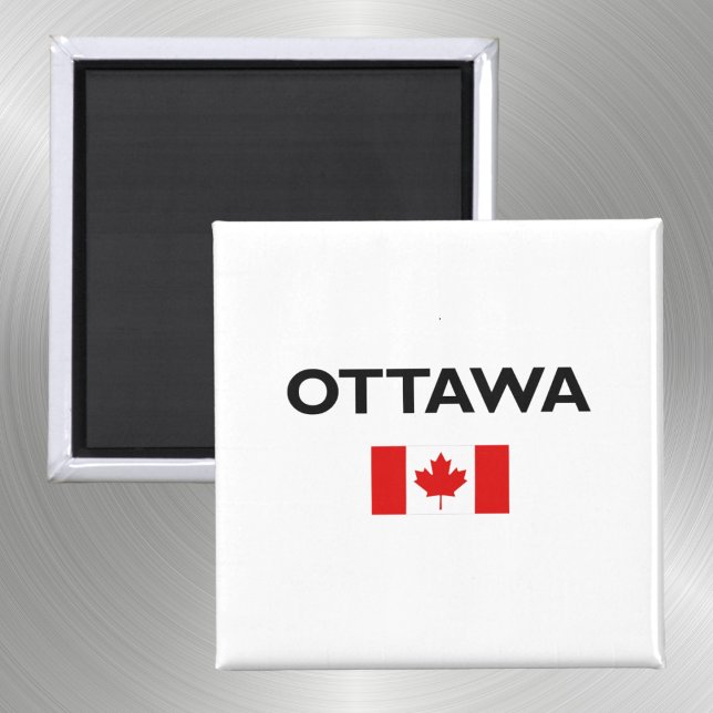 Ottawa Canada Canadian Flag Light-Colour Magnet (Creator Uploaded)