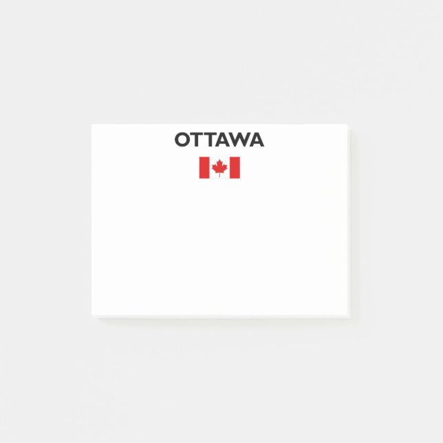 Ottawa Canada Canadian Flag Light-Colour Post-it Notes (Front)