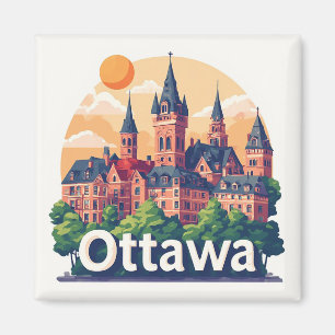 🧲 Ottawa Canada Capital City Vacation Memory 🍁 Magnet