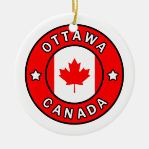 Ottawa Canada Ceramic Tree Decoration