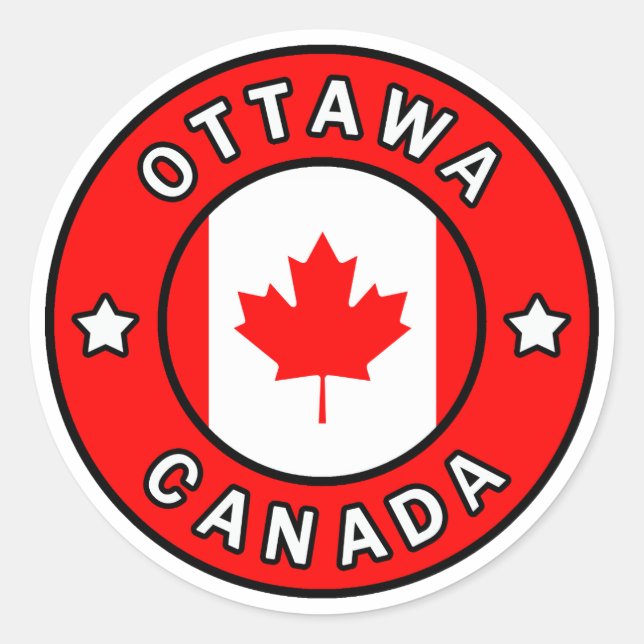 Ottawa Canada Classic Round Sticker (Front)