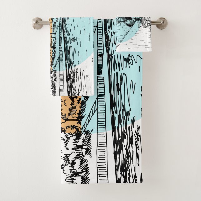 Ottawa Canada Illustration towel set (Insitu)
