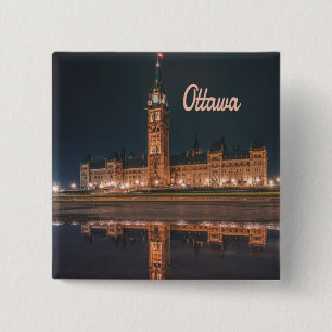 Ottawa Canada Ontario Parliament Hill 15 Cm Square Badge
