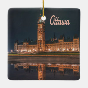 Ottawa Canada Ontario Parliament Hill Ceramic Ornament