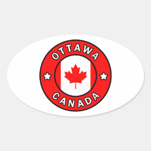 Ottawa Canada Oval Sticker