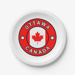 Ottawa Canada Paper Plate