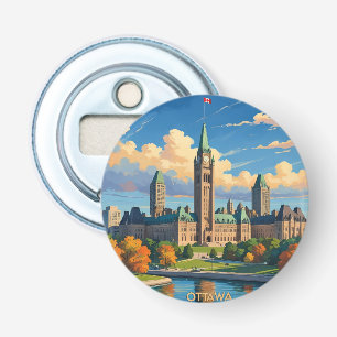 Ottawa Canada Parliament Building, City Skyline Bottle Opener