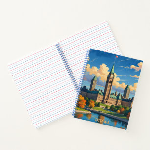 Ottawa Canada Parliament Building, City Skyline Notebook